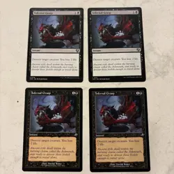 Magic the Gathering MTG Infernal Grasp Play Set Of 4 - Image 1