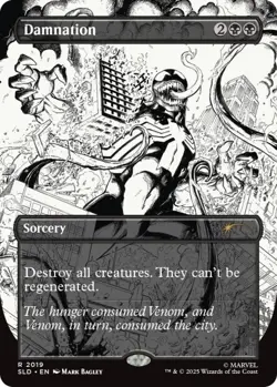 Damnation INHAND ✨INK NON-FOIL ✨ MTG NM Venom Spider-Man Secret Lair - Image 1