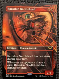 MTG Duskmourn: House Of Horror Razorkin Needlehead BORDERLESS NM/M Pack Fresh - Image 1