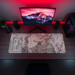 Deer Druid Gentle Woodland Guardian Bloomburrow Fantasy Magic MTG Playmat - Image 5