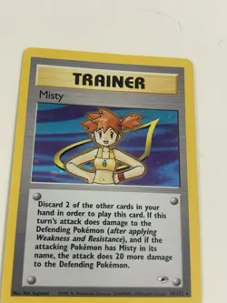 Misty Trainer Pokemon TCG 2000 TCG Gym Heroes 18/132 Holo Foil Rare Vintage - Image 3