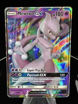 2019 Pokemon Hidden Fates Mewtwo GX 31/68 Ultra Rare NM-M - Image 1