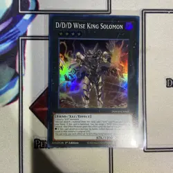YuGiOh! - D/D/D Wise King Solomon DOOD-EN043 Super Rare 1st Edition Near Mint - Image 1