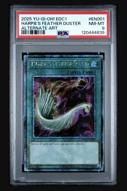 HARPIE'S FEATHER DUSTER ALTERNATE ART PROMO EDC1-EN001 YUGIOH 2025 ENGLISH-PSA 8 - Image 1