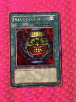Yugioh Monster Reborn LDD-S118 Ultra Rare 1st Edition Spanish HP + Pot of Greed - Image 3