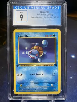 CGC 9 MINT Squirtle Team Rocket 1st Edition 68/82 Pokemon Card psa - Image 1