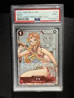 2022 ONE PIECE JAPANESE 25TH ANNIVERSARY PREMIUM CARD COLLECTION #16 NAMI PSA 9 - Image 1