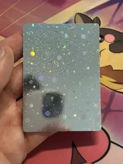 Holographic Blank Genuine Pokemon Card - Swirl Holo - Near Mint - Image 1