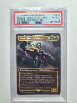 MTG Storm, Force of Nature FOIL PSA 8 NM-MT Marvel Magic Card SLD #1742 - Image 2