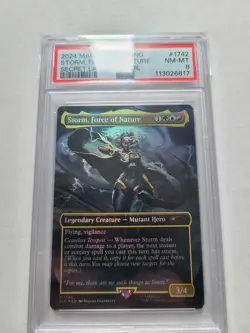 MTG Storm, Force of Nature FOIL PSA 8 NM-MT Marvel Magic Card SLD #1742 - Image 4