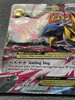 M Metagross EX XY35 Black Star Promo Pokemon Card Damaged, Heavily Played - Image 2