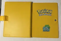 1999 Pokemon Bulbasaur Yellow Collector's Album Vintage Pocket Binder +32 Cards - Image 3