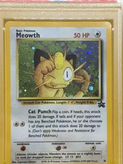 PSA 9 MINT Meowth #10 Holo Black Star Promo (Game Boy) WOTC Pokemon Card 1999 - Image 1