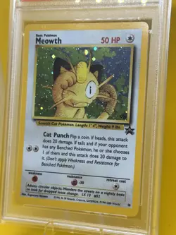 PSA 9 MINT Meowth #10 Holo Black Star Promo (Game Boy) WOTC Pokemon Card 1999 - Image 3