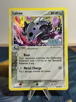 Lairon 36/100 Ex Crystal Guardians Reverse Holo Stamped Pokemon Card MP - Image 1