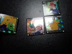 Pokemon GB Pocket Mini Card Prism Holo x4 Pikachu Ash etc #5723 EX/VG - Image 4