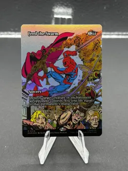 Feed the Swarm Foil Borderless Spider-Man Marvel Universe (MAR) MTG - Image 1