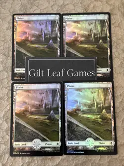 MTG *4 Foil Plains Basic Land Full Art 253/274* (NM) Battle for Zendikar Magic - Image 1