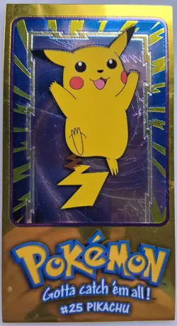 Pokemon Pikachu #25 Topps TV Animation Edition 1 Of 5 Jumbo Card Holo LP - Image 1
