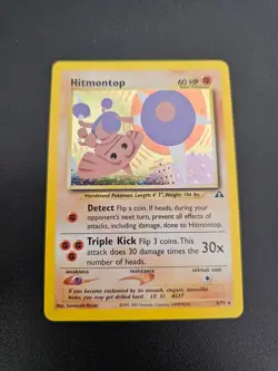 Hitmontop - Neo Discovery 3/75 Rare Holo Pokemon TCG - Image 1