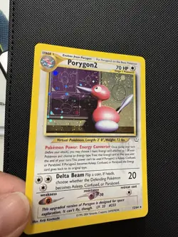 Pokemon Porygon2 TCG Neo Revelation 12/64 Unlimited Holo Rare MP w/Swirl🌀 - Image 2