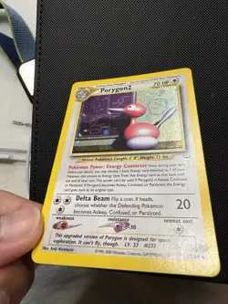 Pokemon Porygon2 TCG Neo Revelation 12/64 Unlimited Holo Rare MP w/Swirl🌀 - Image 3