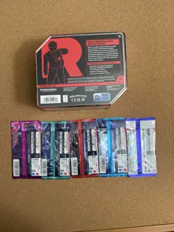 Pokemon TCG Team Rocket Persian Tin Destined Rivals, 5 JPN Packs Sealed - Image 2