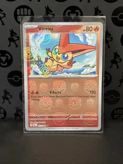 Victini (Master Ball Pattern) 012/086 Pokemon TCG Sv: Black Bolt Holo - NM - Image 1