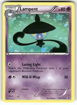 Lampent Noble Victories Uncommon Pokemon Lightly played - Image 1