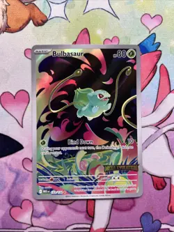 Pokemon TCG Bulbasaur 133/132 Illustration Rare Mega Evolutions Stamped Promo - Image 1