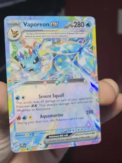 2025 Scarlet & VIolet Series - Prismatic Evolutions Vaporeon ex Double Rare #023 - Image 1