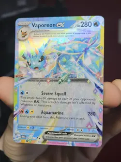 2025 Scarlet & VIolet Series - Prismatic Evolutions Vaporeon ex Double Rare #023 - Image 2