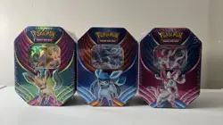 3 Tin Set Sylveon, Glaceon, Leafeon GX Fall Celebration Sealed Pokemon TCG - Image 1