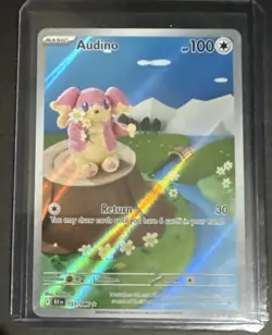 Pokemon TCG 2025 Audino 151/086 Sv: Black Bolt Holo Illustration Rare - Image 1