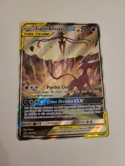 Pokemon Espeon & Deoxys GX SM240 Black Star Promo Holo TAG TEAM - NM/Mint - Image 2