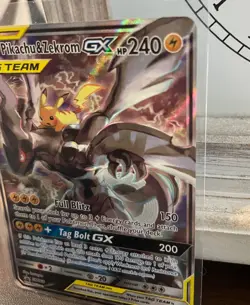 Pokemon TCG Pikachu & Zekrom GX SM168 Alt Art Tag Team Black Star Promo NM - Image 3