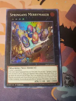 Yugioh Springans Merrymaker LIOV-EN041 Super Rare 1st Ed NM - Image 1