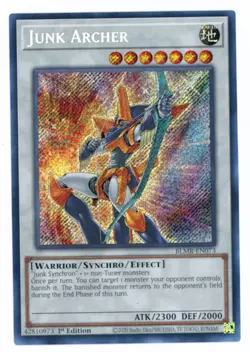 Yugioh! Junk Archer 1st Edition Secret Rare BLMR-EN073 NM - Image 1