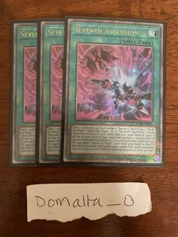 3x Yugioh Seventh Ascension Quarter Century Secret Rare RA04-EN098 1st Ed NM - Image 1