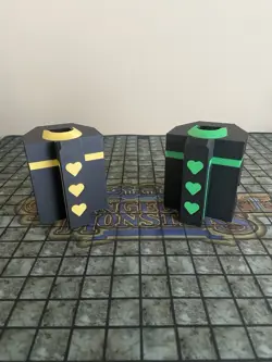 Yugioh Dungeon Dice Monsters Custom Heart Counter + Crest Counter Holder BLK/G/Y - Image 2
