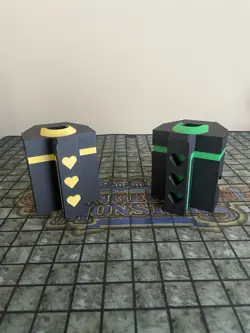 Yugioh Dungeon Dice Monsters Custom Heart Counter + Crest Counter Holder BLK/G/Y - Image 3
