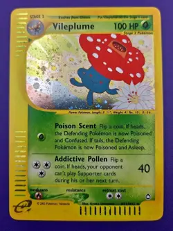 Pokemon Card Vileplume Aquapolis Reverse Holo H31/H32 Rare 019💎NM +💎 - Image 1