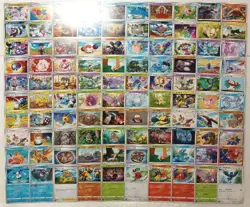 Lot of 100 Japanese Pokemon Card Game From Sword & Shield Series TCG - Image 1