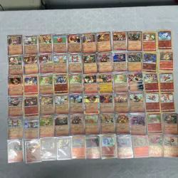 Pokemon Flame Holo Card Lot of 66 Cards In Great Condition See Photos - Image 1