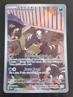 🔥Pokemon SV Obsidian Flames Houndour 204 Illustration Rare card Full Art NM - Image 1