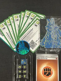 Pokemon - Mega Lucario - Sealed Pack Of ENEEERGY cards, Dice, Dividers, Coin, - Image 1