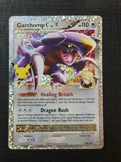 Pokemon TCG Garchomp C LV.X Holo Card 145/147 Celebrations NM Condition - Image 1