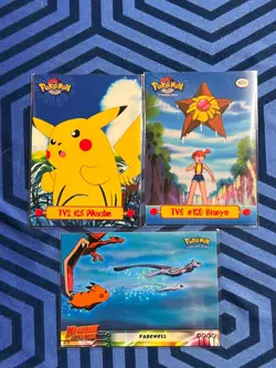 Pokemon TOPPS Card Lot - 3 Cards Bundle - Pikachu Staryu Mewtwo - Image 1