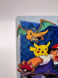 Pokemon Bandai Carddass Card Ash Pikachu 1998 Prism Holo Movie#1 Japanese - Image 2