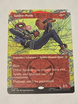 🔥 MTG Marvel Spider-Man, Spider-Punk 0210 - Borderless - NM/M - Non-Foil - Image 1